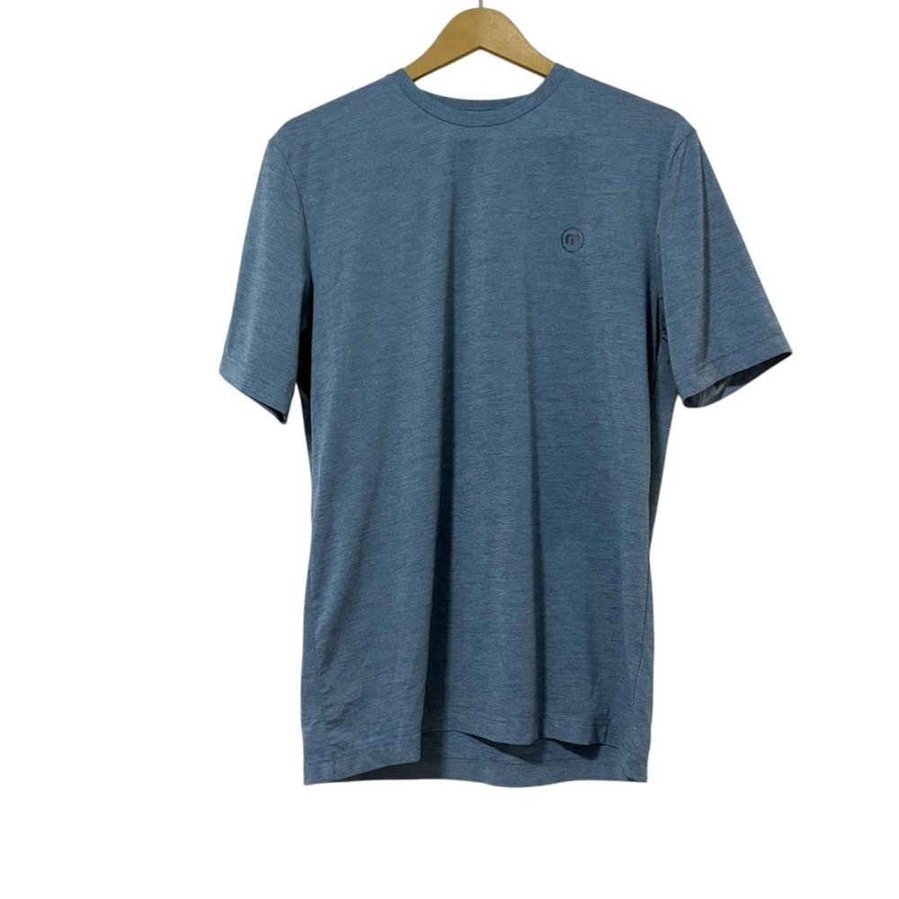 Travis Mathew Blue Short Sleeve Tee Shirt Active Preppy Golf Outdoor Classic